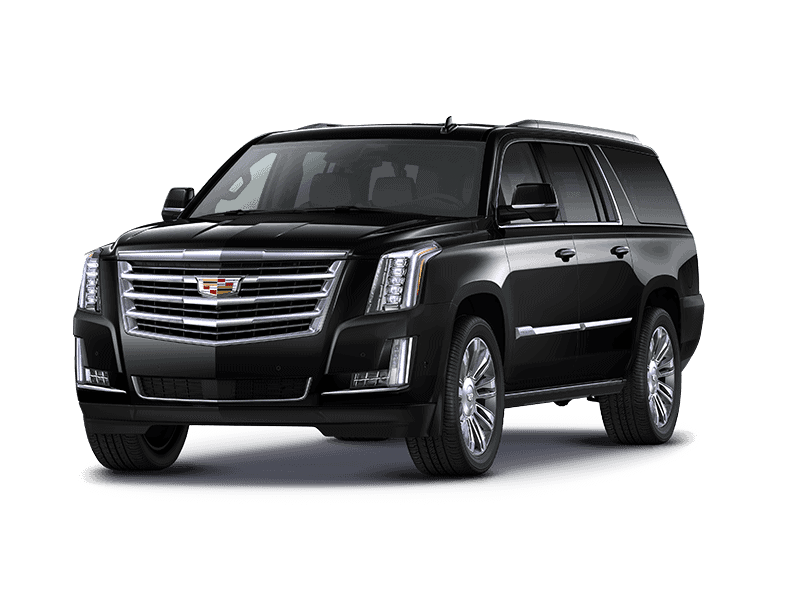 Luxurious black Cadillac Escalade for chauffeur services in California.