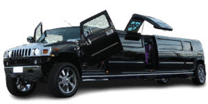 Luxury stretch limousine reserved for premium chauffeur services in California.